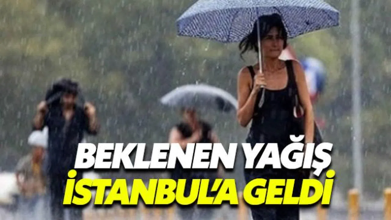 İstanbul'da gök gürültülü sağanak yağış başladı