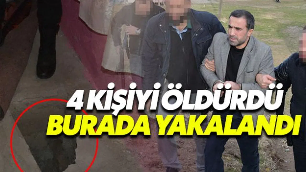 4 kişinin katili evindeki kuyuda yakalandı
