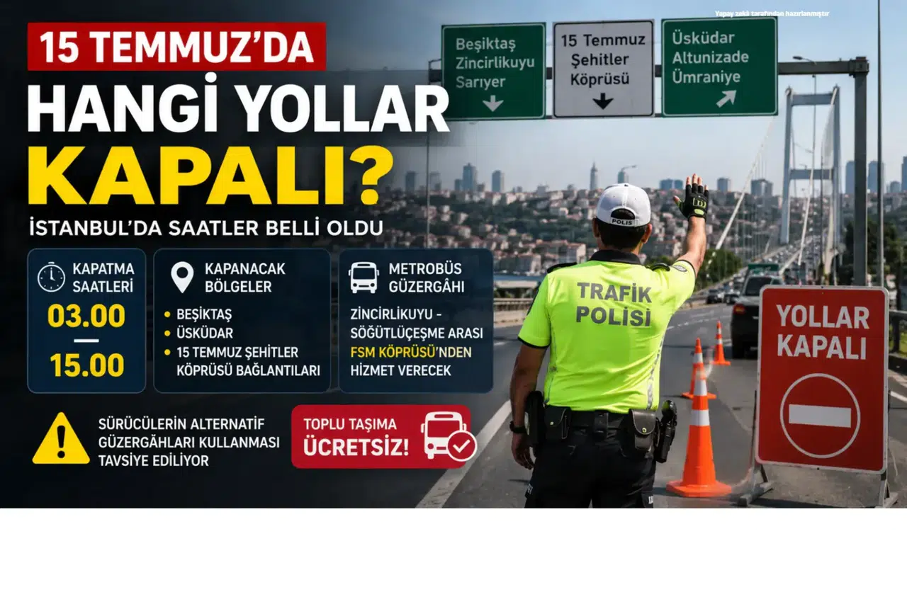 15 Temmuz’da hangi yollar kapalı? İstanbul kapalı yollar listesi