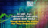 2025 Aralık Ayı Temettü Takvimi Belli Oldu