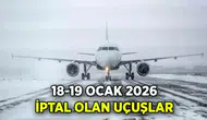 İstanbul'da Olumsuz Hava Koşulları Nedeniyle İptal Olan Uçuşlar