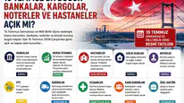 15 Temmuz'da kamu kurumları kapalı, acil servisler hizmette!