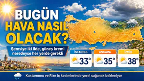 Bugün hava nasıl olacak? Şemsiye iki ilde, güneş kremi neredeyse her yerde gerekli