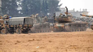 Uçaklar vurdu, Tanklar Suriye’ye geçiyor