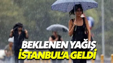 İstanbul'da gök gürültülü sağanak yağış başladı
