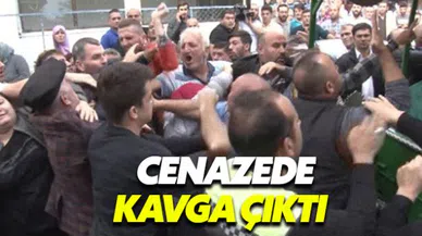 Küçükçekmece'de hırsızların öldürdüğü gencin cenazesinde kavga