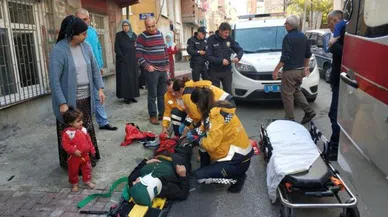 Şiddet gördüğü kocasından kaçarken pencereden atladı