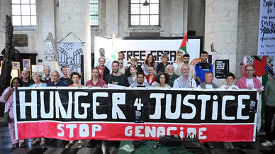 Brüksel’de aktivistler Filistin için açlık grevinde