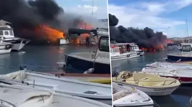 Rüzgarın Etkisiyle Büyüyen Yangında 7 Tekne Alevlere Teslim Oldu