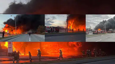 Büyükçekmece'de Fabrika Deposunda Yangın Çıktı