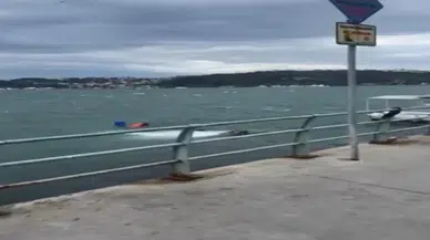 Sarıyer'de Balıkçı Teknesi Lodos Sebebiyle Battı