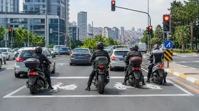 Motosikletler için yeni plan: Işıklarda özel alan