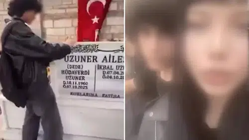 İkbal Uzuner'in Mezarı Başında Tepki Çeken Görüntüler
