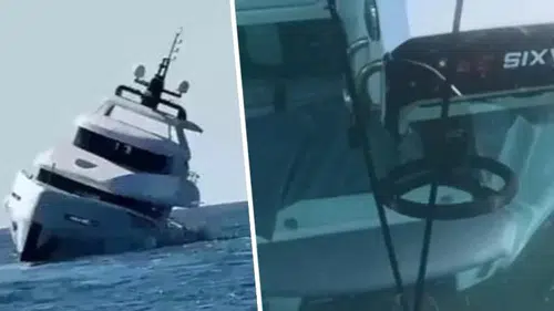 Denize İndirildikten Sonra Batan Lüks Yat, Su Altında Görüntülendi