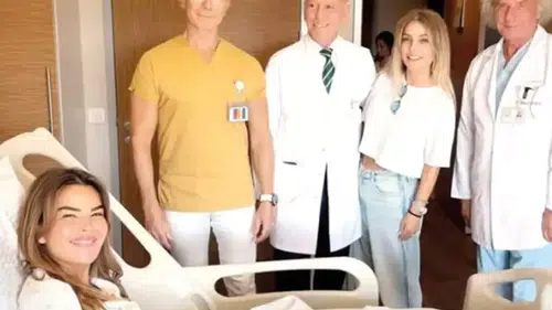 Hastane odasından ilk kare! 44 yaşındaki Özlem Yıldız ameliyat oldu