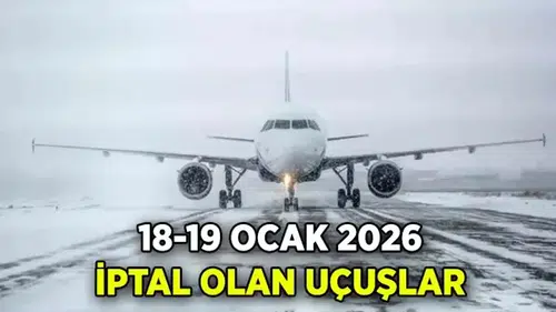 İstanbul'da Olumsuz Hava Koşulları Nedeniyle İptal Olan Uçuşlar