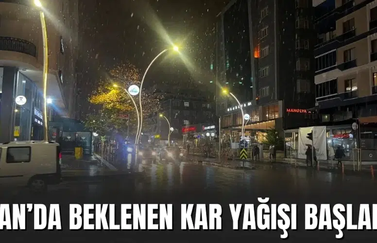 Van’da Beklenen Kar Yağışı Başladı