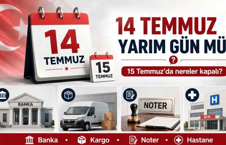 14 Temmuz yarım gün mü? 15 Temmuz resmî tatil mi, bankalar açık mı?