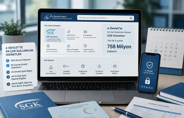 e-Devlet’te en çok kullanılan hizmet belli oldu: SGK zirvede