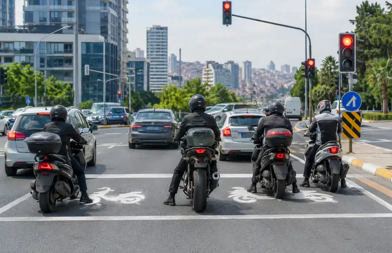 Motosikletler için yeni plan: Işıklarda özel alan