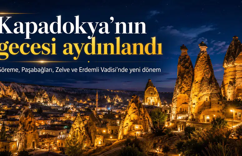 Göreme, Paşabağları, Zelve ve Erdemli Vadisi kontrollü ışıkla gece ziyaretine hazırlanıyor