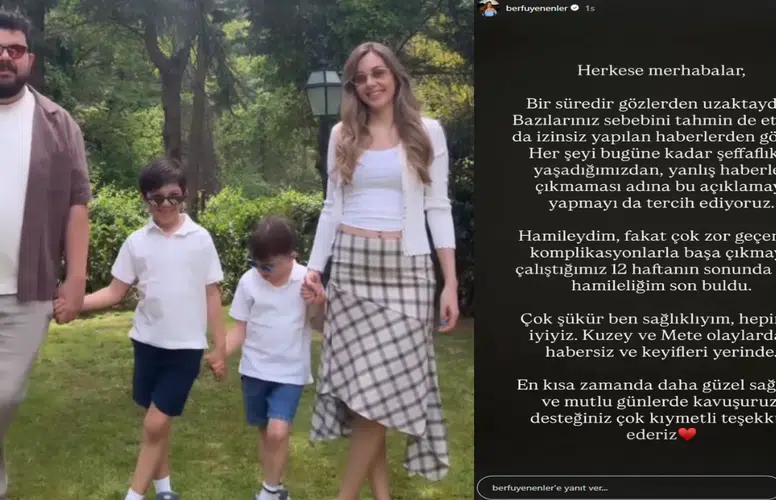 Berfu Yenenler yaşadığı zorlu süreci paylaştı